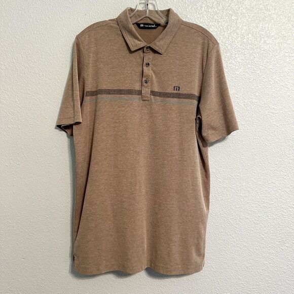 Travis Mathew Other - Travis Mathew Polo Shirt Mens Large Brown Golf Performance Lightweight Pima